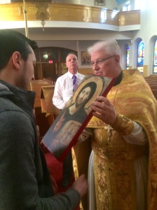 George receives the blessed icon